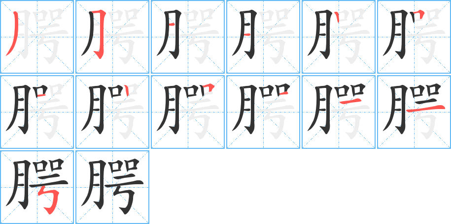 腭的筆順筆畫