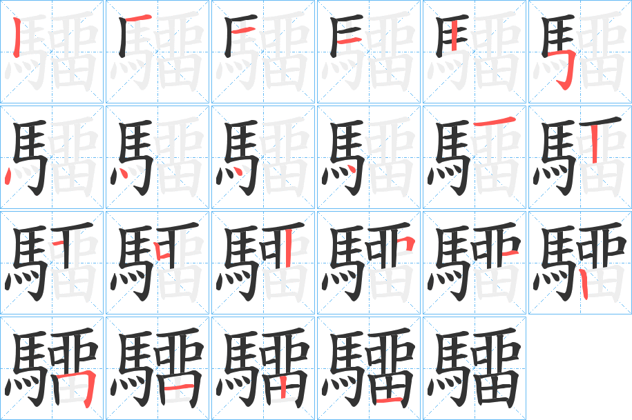 驑的筆順筆畫